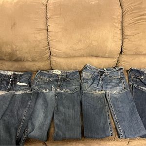 Ariat 26 short jeans. 1 pair flairs, 3 pairs boot cuts. All 4 for $35/make offer